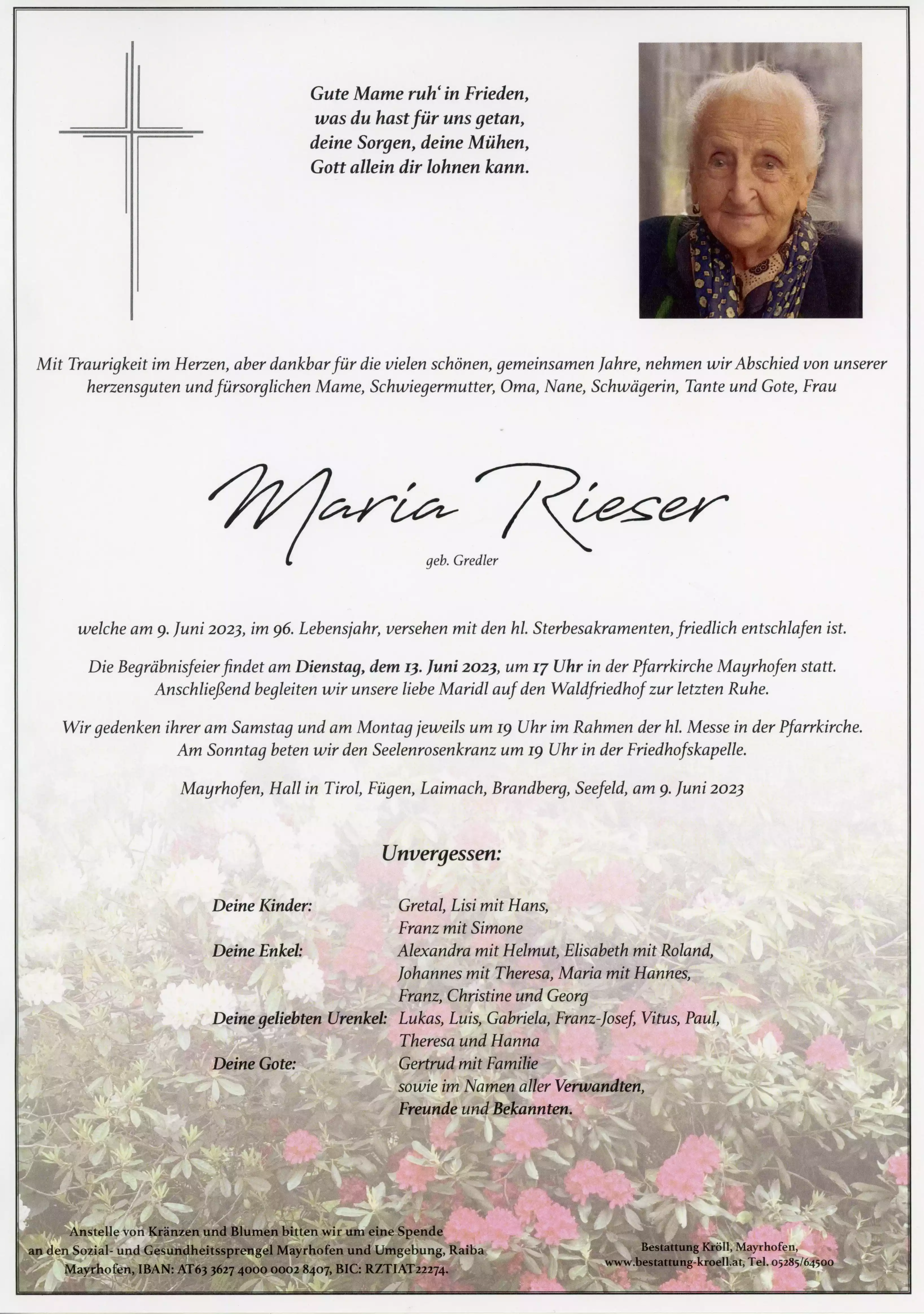 Parte von Maria Rieser